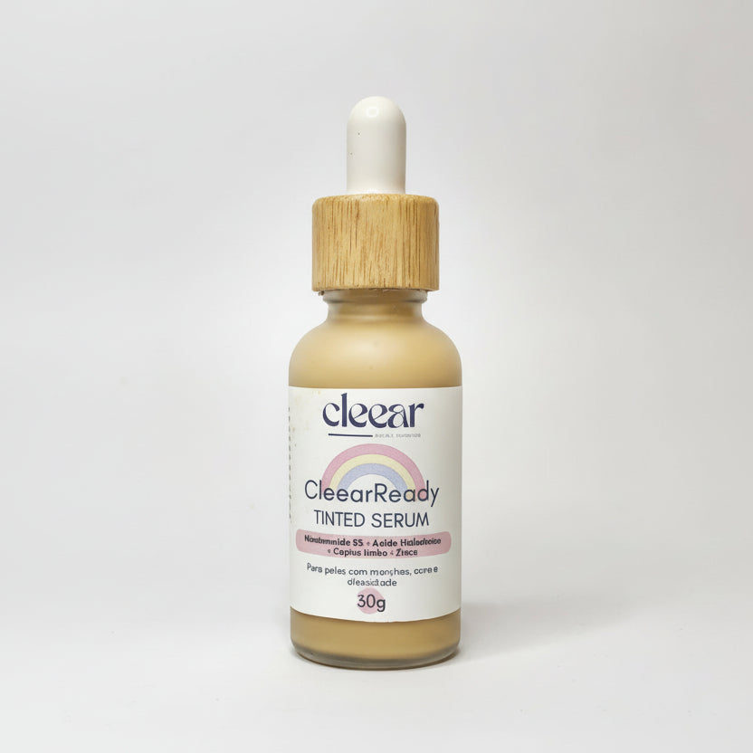 TINTED SERUM Uniformizador Universal - Niacinamida 5% + Ácido Hialurônico + Zinco CleearReady NOVA FÓRMULA